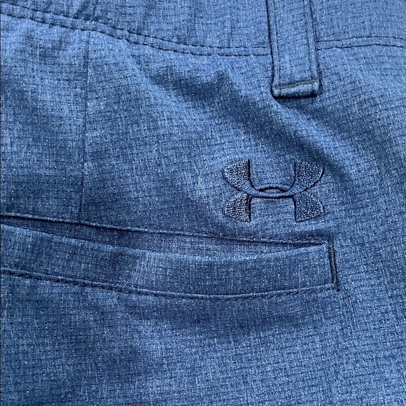 Under Armour Men's Navy Flat Front Golf Shorts - Picture 4 of 8